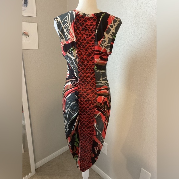 Paul Smith Abstract Mixed Print Sleeveless Mini Dress Size Medium Multi Color - Picture 3 of 10